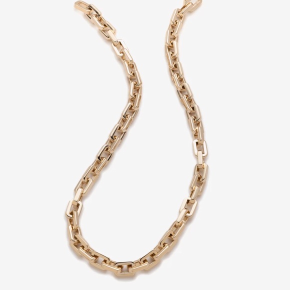 Eddie Borgo 12 Karat Gold Plated Supra Chain Link Necklace - Picture 2 of 3